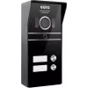 Eura VDP-80C5 Videoportero para dos viviendas, Negro, 2x 7 pulgadas LCD, FHD, 2 entradas, cámara 1080p, lector RFID, montaje en superficie