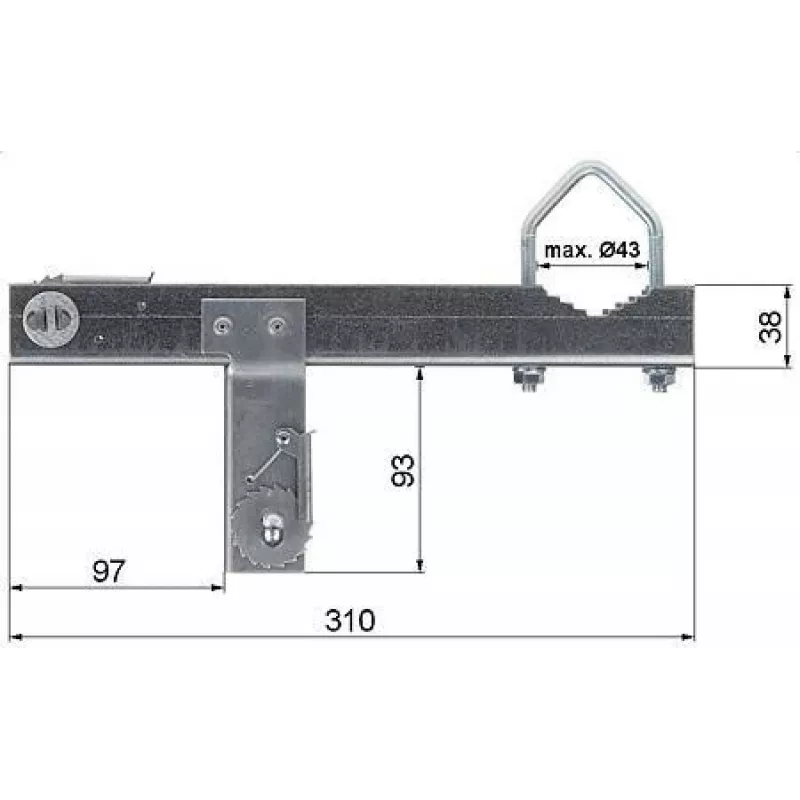 RED EAGLE Abrazadera para chimenea OK-43T13 + fleje de acero
