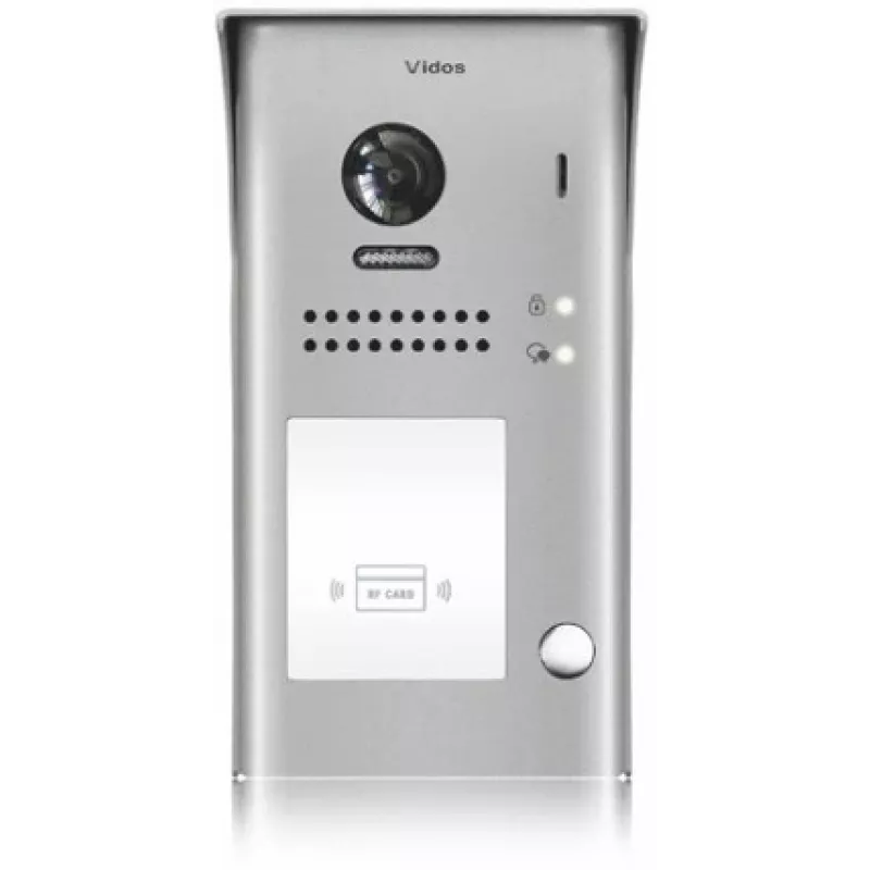 VIDOS DUO S1101A Estación de portero - 1 pulsador, plata, montaje en superficie, 2 hilos, IP65