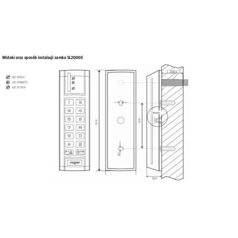 ROGER SL2000E cerradura de combinación