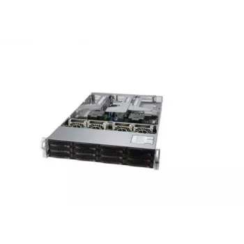 Supermicro SYS-620U-TNR Plataforma de servidor rack 2U, doble socket LGA4189, 24x 2,5 pulgadas Hot-Swap NVMe/SATA/SAS, 2x 10GbE, 2000W Titanium redundante