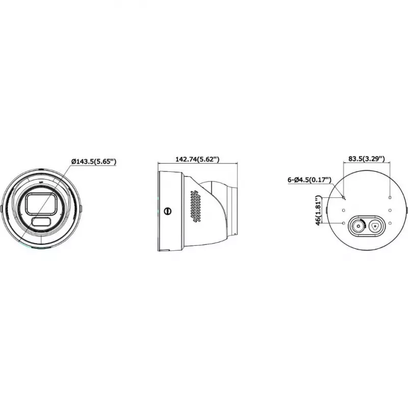 Hikvision DS-2CD2H123G2-LIZS2UY/SL(2.8-12mm)/O-STD Cámara IP turret AcuSense 2MP con luz estroboscópica y alerta de audio