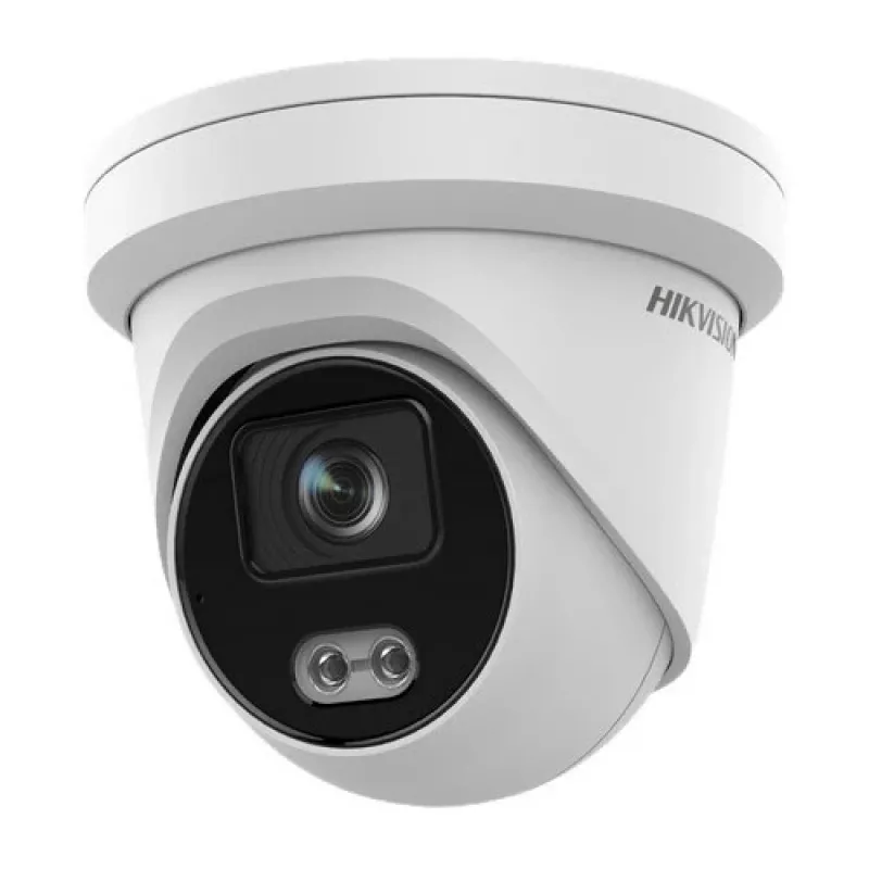 Hikvision Pro Series DS-2CD2347G2-L Cámara IP turret ColorVu 4MP con objetivo de 2,8mm, IP67, micrófono integrado, PoE