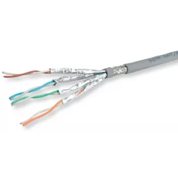 ROLINE Cable S/FTP Cat.6A (Class EA) LSOH Solid Wire Bulk, 100 m, gris
