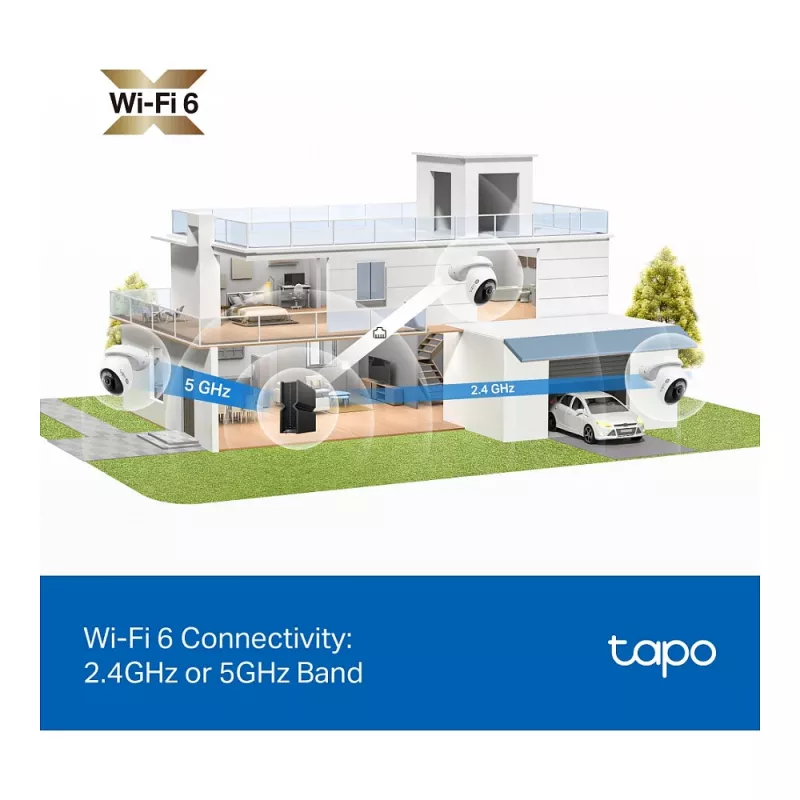 TP-LINK Tapo C560WS V1 Cámara de Vigilancia en Red - Giro/Inclinación - Exterior - Protección Climática - Visión Nocturna en Color - 8 MP - 4K UHD - Distancia Focal Fija - Audio - Inalámbrica - Wi-Fi 6 - 802.11ax