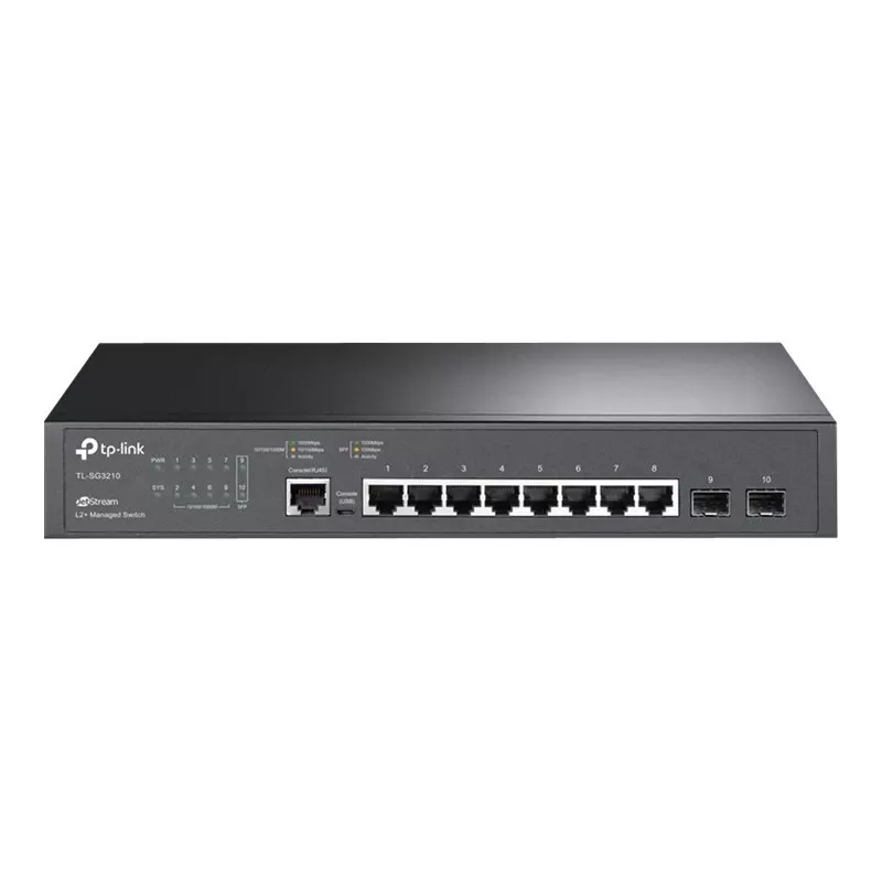 TP-Link LiteWave SG3210 Switch L2 Gestionado con 8 Puertos Gigabit y 2 Ranuras SFP