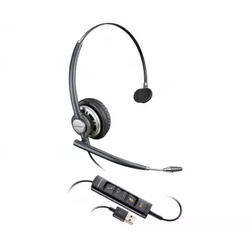 Poly EncorePro HW715 auriculares on-ear con cable y micrófono con cancelación de ruido