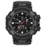 TIMEX reloj digital de hombre TW5M51800 53mm caja de resina correa de resina negra esfera gris luz nocturna INDIGLO 100m resistencia al agua