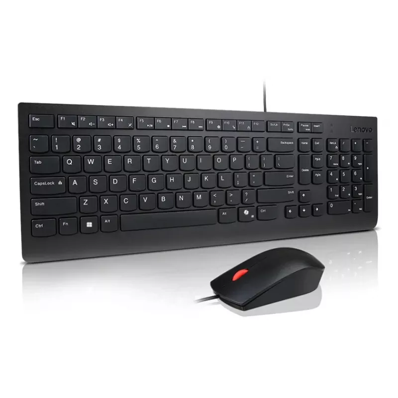 Lenovo Essential Conjunto de teclado y ratón con cable Nordic (finlandés/sueco) Copilot