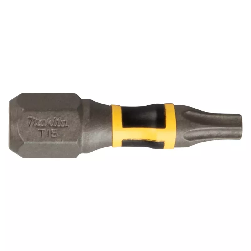 Makita E-25943 Punta de torsión Impact Premier para atornillador de impacto T15 Longitud 25mm Hexágono 1/4 pulgadas