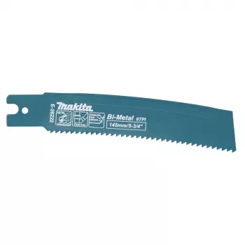 Makita E-26222 Hoja de sierra de sable para sierra de sable de batería JR003G, Longitud de corte 145 mm, Bi-Metal