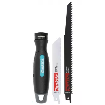 Makita P-84866 Set de mango para multitool con hojas de sierra recíproca y adaptador hexagonal de 1/4