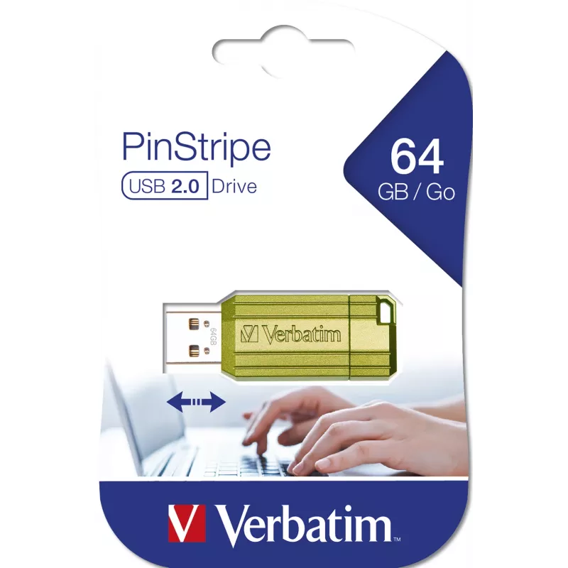 Verbatim Store n Go Pinstripe USB 2.0 Eucalyptus Green 64GB Memoria USB