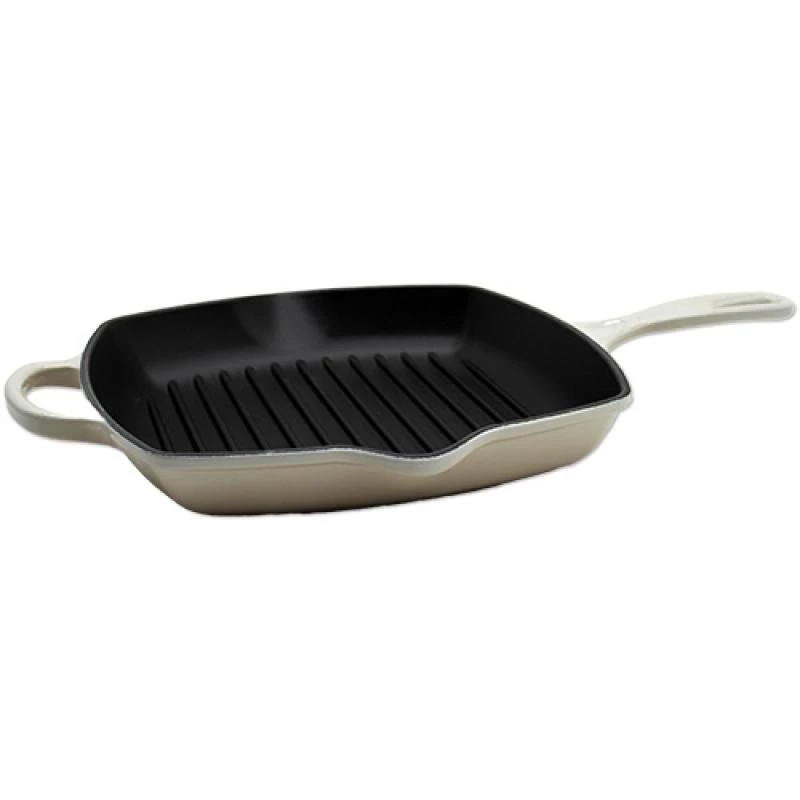 Le Creuset Signature Grill cuadrada 26cm Meringue