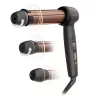 Rowenta CF4620E0 Twist Curl Rizador - cerámica, cuidado iónico, 27/32/38 mm, pantalla LCD, 86 W, negro/cobre