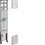 Hager universZ Panel de contador completo 1350mm 1 posición de contador 1 posición de reserva NRW/SH/MV/NI