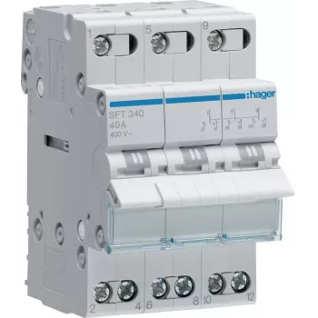 Hager SFT340 Conmutador modular I-0-II 3P 40A 400V AC