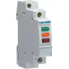 HAGER SVN129 Piloto de señalización, 230V AC, 3 x LED rojo+verde+naranja, carril DIN