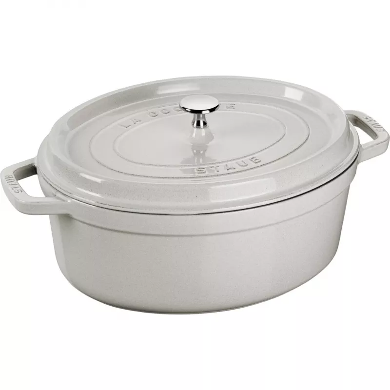 STAUB LA COCOTTE Olla de hierro fundido ovalada 3,2 L, gris trufa
