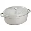 STAUB LA COCOTTE Olla de hierro fundido ovalada 3,2 L, gris trufa