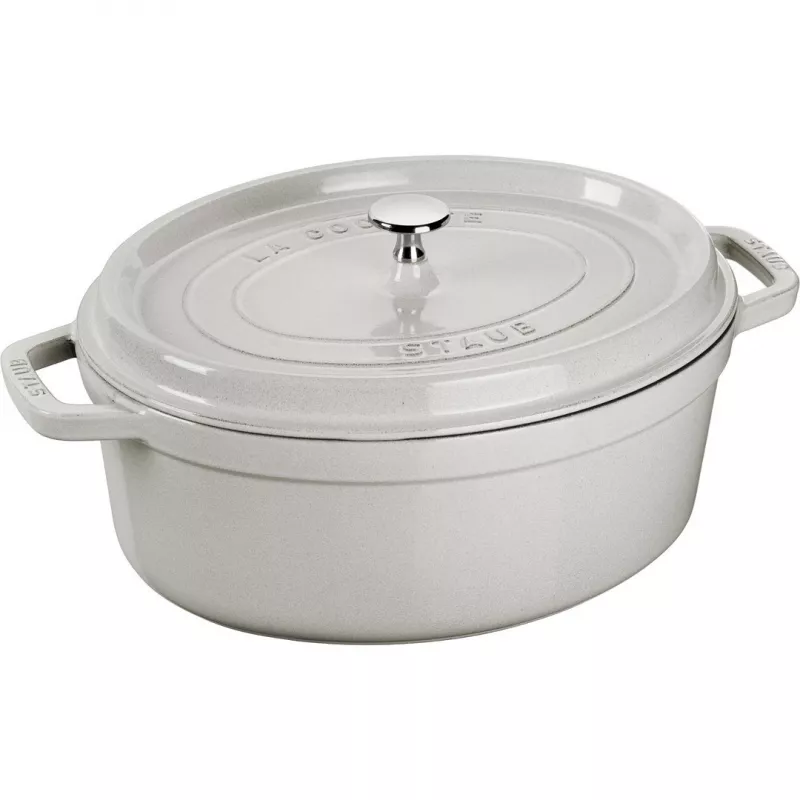 STAUB LA COCOTTE Olla de hierro fundido ovalada 3,2 L, gris trufa