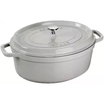 STAUB LA COCOTTE Olla de hierro fundido ovalada 3,2 L, gris trufa