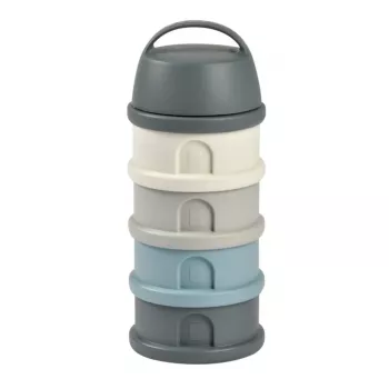 Beaba recipiente de leche en polvo de 4 compartimentos gris