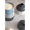Beaba recipiente de leche en polvo de 4 compartimentos gris
