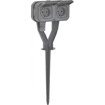 Legrand 069759L Plexo New Garden Power Post Toma de corriente Schuko preconfigurada 2 tomas IP44 Gris pizarra