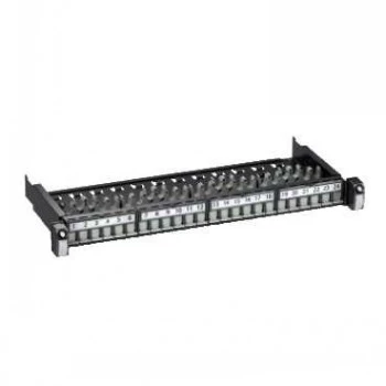 Schneider Electric Actassi S1 Panel de Parcheo de Red 24xRJ45 STP Cat6A 1U Blanco