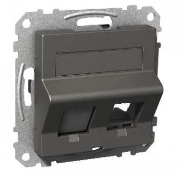 Schneider Electric Exxact marco para toma de datos Actassi/Keystone oblicuo antracita