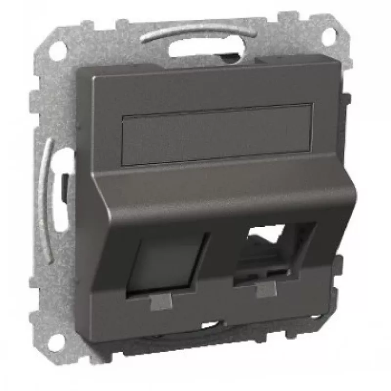 Schneider Electric Exxact marco para toma de datos Actassi/Keystone oblicuo antracita