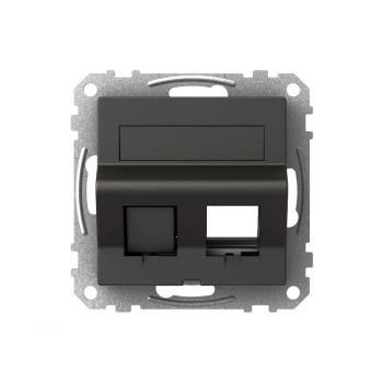 Schneider Electric Exxact marco para toma de datos Actassi/Keystone oblicuo antracita