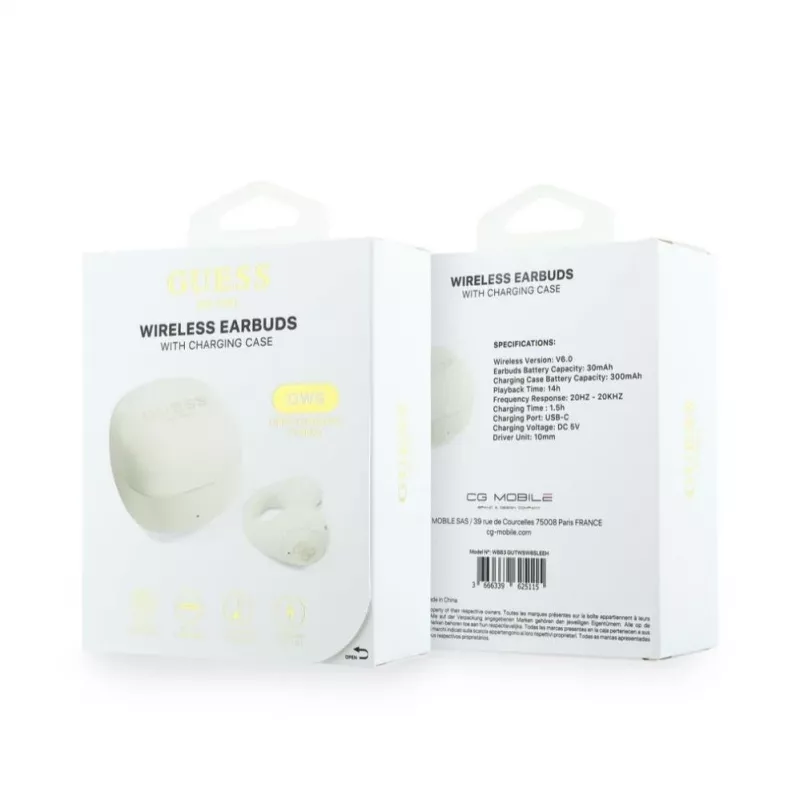 GUESS Mini Classic Auriculares inalámbricos true wireless open-ear - Blanco
