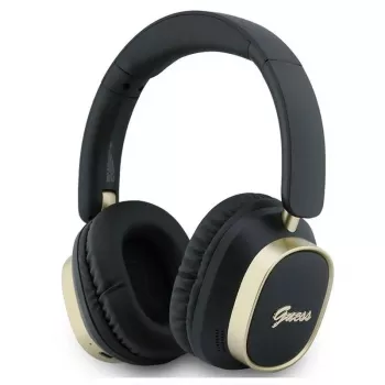 Guess Auriculares Bluetooth over-ear ENC Rectangle Metal Script Negros