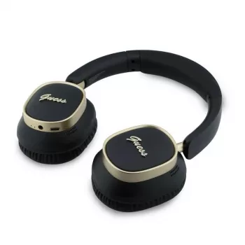 Guess Auriculares Bluetooth over-ear ENC Rectangle Metal Script Negros