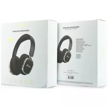Guess Auriculares Bluetooth over-ear ENC Rectangle Metal Script Marrones