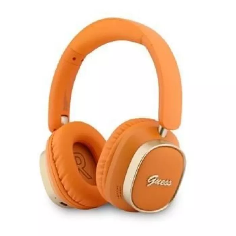 Guess Auriculares Bluetooth on-ear Rectangle Metal Script Naranjas