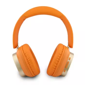 Guess Auriculares Bluetooth on-ear Rectangle Metal Script Naranjas