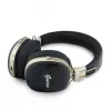 Guess Auriculares Bluetooth over-ear con ENC, Metal 4G Script Logo, Negros