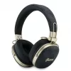 Guess Auriculares Bluetooth over-ear con ENC, Metal 4G Script Logo, Negros