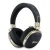 Guess Auriculares Bluetooth over-ear con ENC, Metal 4G Script Logo, Negros