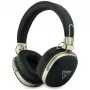 Guess Auriculares Bluetooth over-ear con ENC, logo triangular metalizado granulado, Negros