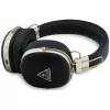 Guess Auriculares Bluetooth over-ear con ENC, logo triangular metalizado granulado, Negros