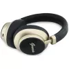 Guess GUE005456 Auriculares Bluetooth over-ear con ENC, 4G Gold Script Metal, Negros