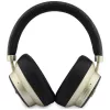 Guess GUE005456 Auriculares Bluetooth over-ear con ENC, 4G Gold Script Metal, Negros