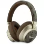 Guess GUE005457 Auriculares Bluetooth over-ear con ENC, Marrones, diseño Gold Script Metal