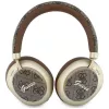 Guess GUE005457 Auriculares Bluetooth over-ear con ENC, Marrones, diseño Gold Script Metal
