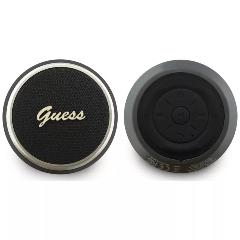GUESS Altavoz Bluetooth 5W Script MetalLogo Negro