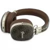 Guess GUE005462 Auriculares Bluetooth over-ear con ENC, diseño metálico, 4G Script Logo, Marrones